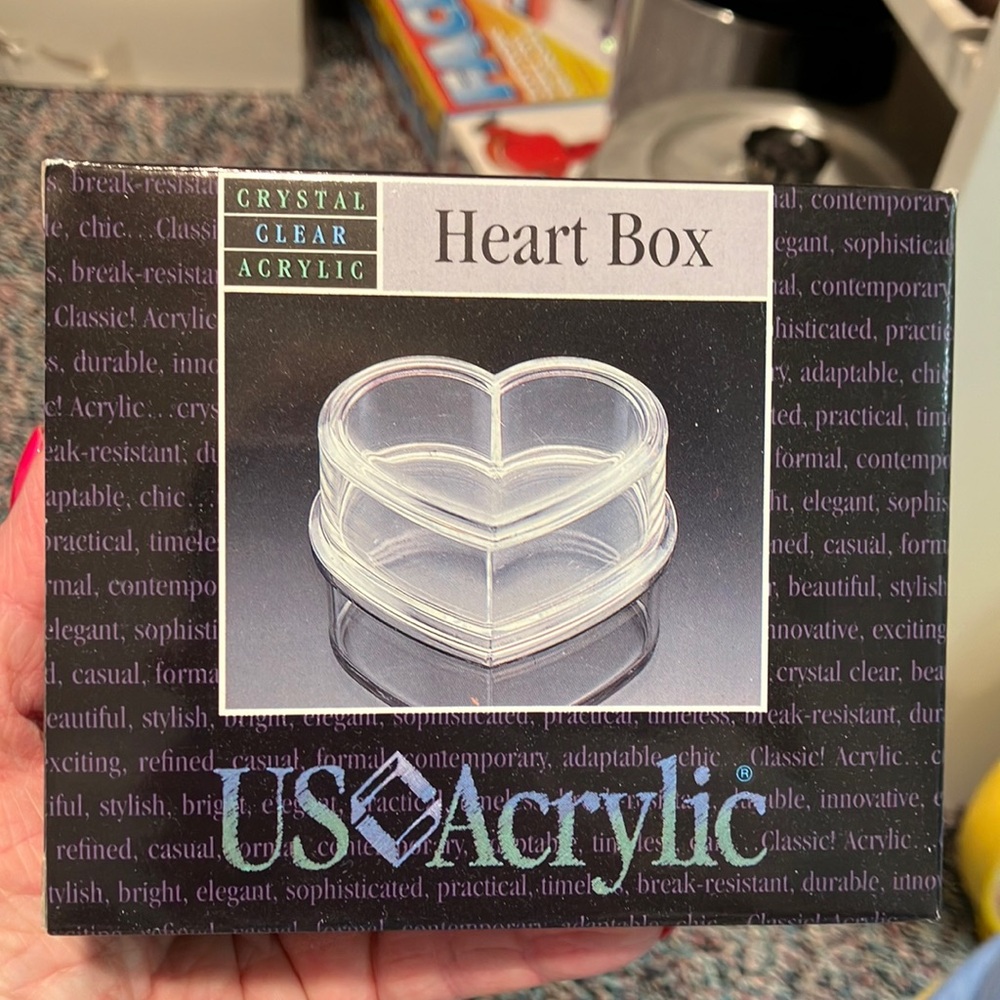 Crystal Clear Heart Box. Brand new in the box